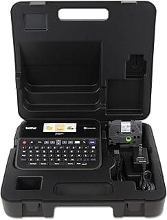 طابعة ملصقات P-touch PTD600VP تتصل بالكمبيوتر مع شاشة ملونة