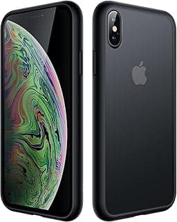 Mobile Magic Shockproof Bumper Case Solid Black Matte TPU Frame with Anti-Scratch Clear Back for Apple iPhone (X/Xs)