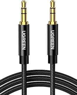 AUX 3.5mm Metal Case Braided cable 2M Black