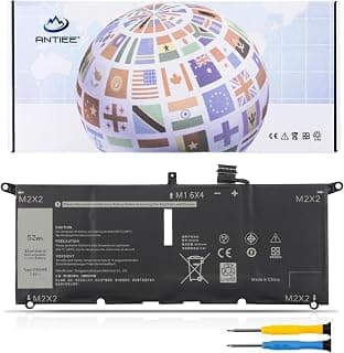 اي ان تي اي اي اي بطارية لابتوب 52Wh DXGH8 بديلة لديل XPS 13 9370 9380 7390 2019 انسبيرون 13 7000 7390 7391 2 في 1 5390 5391 14 7400 7490 لاتيتيود 3301 E33391 00 1 فوسترو 13 5000 5390 5391 P82G001
