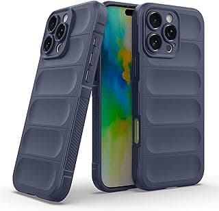 Silicone Case for iPhone 16 Pro 6.3-Inch Heavy Duty Protective Case [Slim Fit] Shockproof Soft Flexible Protective Design Shock-Absorption TPU Cover With Camera Protection - Blue