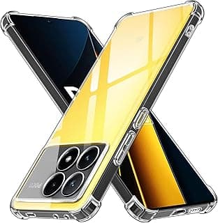 جراب متوافق مع شاومي Poco X6 Pro 5G / ريدمي K70E 5G، سيليكون شفاف TPU مقاوم للصدمات مع حماية للكاميرا