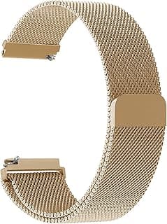 20mm Quick Release Watch Band Metal Strap for Samsung Galaxy Watch 7 6 5 4 3 FE 40mm 41mm 42mm 44mm 45mm 46mm Magnetic Mesh Watch Band for Amazfit Bip U Pro/GTS for Galaxy Watch Active/2 40mm 44mm