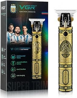 Rechargeable Hair Clippers with Zero Gapped Baldheaded T-Blade, V-085