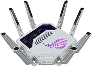 ROG Rapture GT-BE19000AI Tri-Band Gaming Router (WiFi 7, 802.11be, up to 3,500sq. ft & 200+ devices, Triple Level Security, supports AiMesh Whole Home Mesh WiFi, Dual 10G ports)
