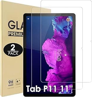 [2 Pack] Lenovo Tab P11 /P11 Plus 11 Inch Screen Protector, Tempered Glass Film for Lenovo Tab P11/P11 Plus (TB-J607/616F/J606F/606X), 9H Hardness, Anti-Scratch, Bubble Free, HD Clarity, Clear