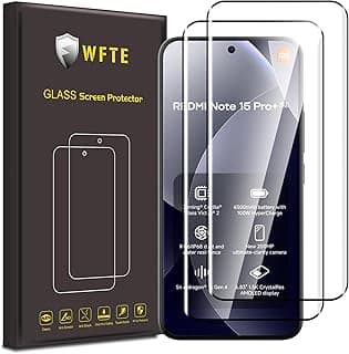 Pack of 2 Screen Protectors for Xiaomi Redmi Note 15 Pro Plus 5G Tempered Glass 3D Glass Film Anti-Scratch, Anti-Oil, Anti-Bubble Screen Protector Compatible with Redmi Note 15 Pro+, Black