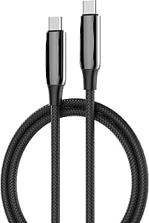 كابل شحن سريع 240 واط USB-C إلى USB-C للشحن السريع PD3.1 QC4.0 من ليدنيو، كايل مضفر لموبايل سامسونج جالاكسي S25 الترا/S24/S23/فولد 6/5/4/تاب S9 برو/ماك بوك/ابل آيفون/آيباد/هواوي (1 متر)