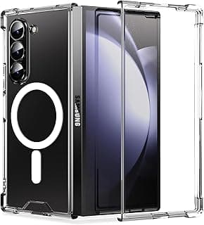Crystal Clear Case for Samsung Galaxy Z Fold 6 with Full Protection Compatible with Wireless Charging, Shockproof Soft TPU Phone Cover Reinforced Edges for with (Samsung Galaxy Z Fold 6)