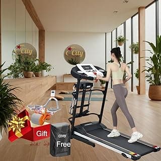 مشاية كهربائية City Star Pro Fitness - ضمان 5 سنوات - موتور أمريكي 3 حصان - تتحمل 130 كجم - ميل 3 مستويات - مساحة 42 * 130 سم - 12 برنامج - موديل 515 - هدية غطاء و5 أحزمة ومساج