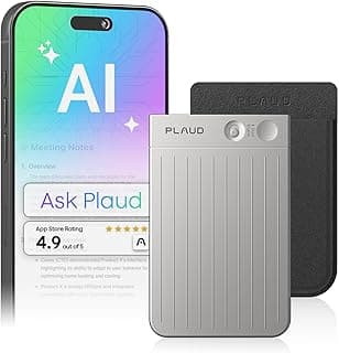 مسجل صوت ذكي بالذكاء الاصطناعي PLAUD Note (فضي)