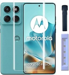 Dl3 Mobilak Screen Protector Motorola Edge 60 Fusion [Liquid UV Tempered Glass] Full Screen adhesive [Sensitive Touch][Fingerprint Sensor Compatible] HD Transparent