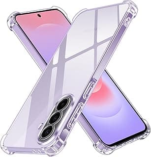 جراب حماية من السيليكون الشفاف الكريستالي لموبايل سامسونج جالاكسي A37 شبكة الجيل الخامس 5G مع زوايا مقاومة للصدمات، مصنوع من بولي يوريثين مقاوم للحرارة شفاف ناعم ومرن من اي فولر