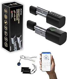CL1X TTLock Smart Door Lock | Keyless Entry | Fingerprint & Passcode | Bluetooth | DIY Install | Ideal for Vacation Rentals | Secure Adjustable Length 60mm-90mm | Black NEW
