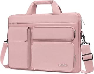 Laptop Shoulder Bag with 2 Raised&1 Flapover&1 Horizontal Pocket&Handle&Belt