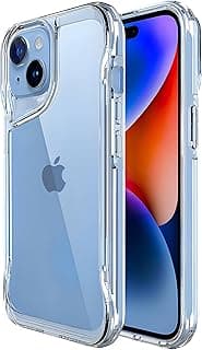 جراب Dl3 Mobilak لهاتف 15+ Plus/iPhone 14 Plus مقاس 6.7 بوصة شفاف، حماية شديدة التحمل من 3 طبقات [لا يصفر] [حماية عسكرية من السقوط] - شفاف