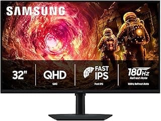 Samsung Odyssey G5 G50F QHD Resolution Gaming Monitor 32 Inch 180Hz Refresh Rate Fast IPS Panel, HDR10, NVIDIA G-Sync Compatible, 1ms Response Time