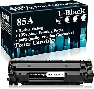 خرطوشة حبر 85A بديلة متوافقة مع طابعة اتش بي 85A CE285A لطابعة P1102 P1102w P1109w P1005 P1006 M1132 MFP-M1212nf MFP-M1217nfw (عبوة واحدة، أسود)