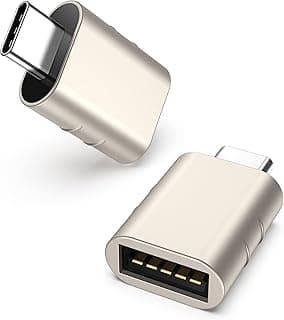 USB C to USB Adapter Pack of 2 USB C Male to USB3 Female Adapter Compatible with iPhone 16 Pro Max MacBook Pro Air 2023 iMac iPad Mini Pro, Other Type C or Thunderbolt 4/3 Devices, Starlight