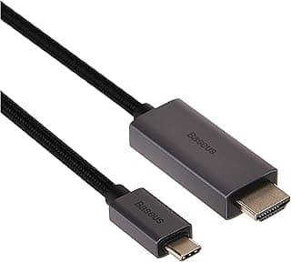 كابل محول من HDMI الى 4K الجرافين عالي الوضوح بطول 1.5 متر باسوس لون اسود لتلفزيون