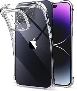 جراب شفاف لهاتف iPhone 17، شفاف كريستالي، نحيف وناعم، حماية عسكرية من السقوط، غير قابل للاصفرار، 4 وسائد هوائية للزوايا، جراب حماية شفاف ومضاد للصدمات