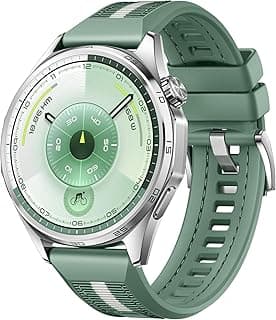 ساعة ذكية WATCH GT 6 GPS 46 مم، شاشة 1.47 بوصة AMOLED، بطارية حتى 21 يوم، ركوب دراجات، 100+ وضع رياضي، متوافقة مع iOS واندرويد، مراقبة صحية، أخضر