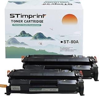 خرطوشة حبر أسود بديلة لـ 80A CF280A 80X CF280X تعمل مع طابعات اتش بي Pro 400 M401A M401D M401N M401DNE MFP M425DN (عبوة من قطعتين، أسود)