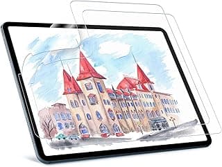 [عبوة من 2] واقي شاشة بملمس الورق لجهاز ابل iPad Pro 11 بوصة 2022 (2021, 2020, 2018)، ابل iPad Air 5 (2022)، ابل iPad Air 4 (2020) 10.9 بوصة، فيلم PET مطفي مضاد للانعكاس وبصمات الأصابع للكتابة والرسم