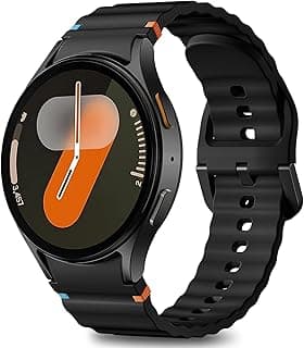 أحزمة رياضية بدون فراغات لسامسونج Galaxy Watch 7 6 5 4 FE مقاس 40 مم 44 مم، حزام سيليكون ناعم لـ Galaxy Watch 6 Classic مقاس 47 مم 43 مم/Galaxy Watch 5 Pro/Watch 4 Classic مقاس 42 مم 46 مم