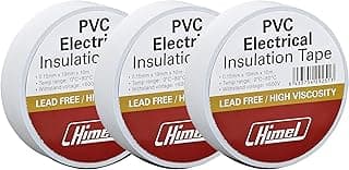 Himel Electrical Insulation Tape, PVC 20 Meters - 3 Pieces (White)
