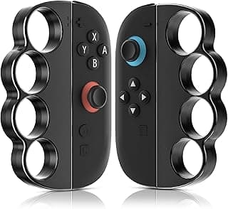 مقابض ملاكمة لجهاز Nintendo Switch 2 - عدد 4 - تصميم حلقة إصبع، تعزيز تجربة اللعب، مشبك تثبيت آمن، قبضة مريحة، عبوة من 2 أسود، لألعاب الرياضة/الملاكمة