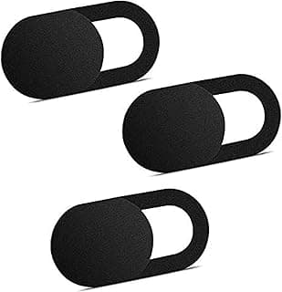 ivoler [Set of 3 Webcam Covers, Slider Camera Cover, Ultra Thin Webcam Cover, Privacy Protection Camera Cover for Laptop, PC, Smartphones, Tablets, etc. (Black)
