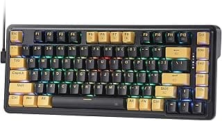 لوحة مفاتيح ألعاب سلكية طراز K649 بتقنية تثبيت متقدمة بإضاءة ار جي بي حجم 78 % تخطيط 82 مفتاح، مدمجة قابلة لتبديل المفاتيح بدون لحام، فوم ممتص للصوت، مفاتيح خطية مخصصة وصامتة من ريدراجون