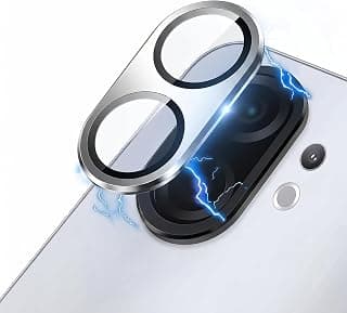 Camera Lens Protector for Vivo V60 5G Accessories, 9H Tempered Glass Metal Individual Ring Camera Cover Screen Protector, Case Friendly, Anti Scratch (Silver)