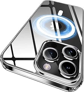 (2023 New) for iPhone 14 Pro Case MagSafe Clear, [Strong Magnet] [Non-Yellowing] [Military Grade Protection] Magnetic Slim Thin Bumper Phone Cover for (Apple 14pro, Clear Mag Safe)