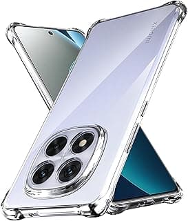 Anoowkoa Case for Xiaomi Redmi Note 15 Pro 4G Transparent Hard Silicone Protective Case Anti Shock Bumper with Reinforced Corners