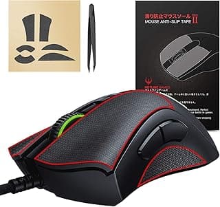 2.0 Mouse Grip Tape Compatible with Razer Deathadder V2 / Deathadder V2 Pro Gaming Mouse Skins, Anti Slip, Sweat Resistant, Cut to Fit, Easy to Apply, Professional Mice Upgrade