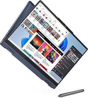 لينوفو لابتوب ايديا باد 5 2 في 1 14IRH9 كور i5-13420H وذاكرة RAM 16GB وSSD 512GB وبطاقة رسومات انتل UHD وكيبورد باضاءة خلفية 14 انش وبصمة اصبع وويندوز 11 وقلم لينوفو رقمي 2، رمادي لونا