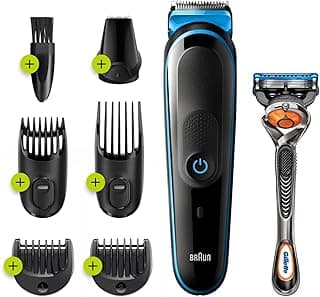 All-in-One Trimmer MGK5245, 7-in-1 Trimmer, 5 Attachments and Gillette Fusion5 Proglide Razor – MGK5245