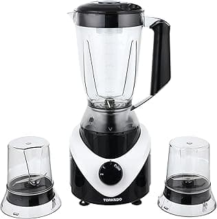 خلاط كهربائي 500 واط من تورنيدو، 1.5 لتر، 2 مطحنة، اسود BL5002