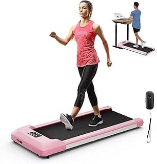 GYMAX Walking Pad, 2.25HP Under Desk Treadmill with LED Display, Remote Control & 7-Layer Belt, Compact Portable Jogging Running Machine for Home Office Small Space