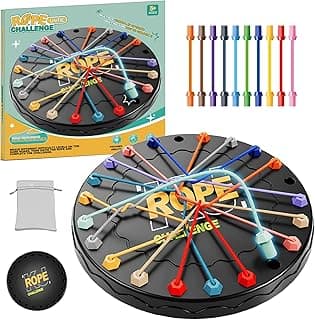 Wonka lartoys Rope Untangling Puzzle Game, Educational Strategy Board Game for Kids & Adults, Family Travel Party Games with Multi-Level Challenges, Gifts for All Ages(Large)