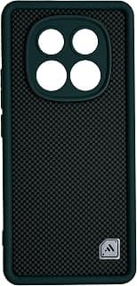 جراب سيليكون TPU لحماية الكاميرا بتصميم كاربون فايبر ثلاثي الأبعاد لهاتف شاومي Redmi Note 15 4G (أخضر غامق)
