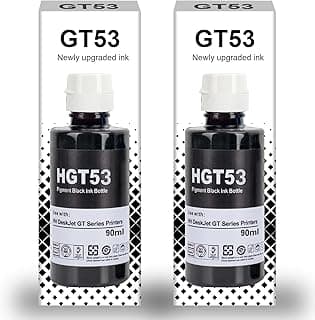 عبوة حبر أسود GT53XL عدد 2 لطابعات اتش بي Smart Tank 319 410 419 500 502 508 511 514 515 518 538 571 615 سعة 90 مل، تطبع حتى 6,000 صفحة