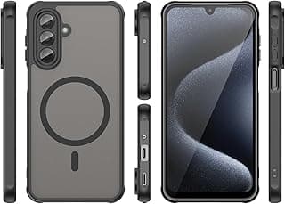 متوافق مع سامسونج Galaxy A17 5G جراب، متوافق مع MagSafe، مضاد للسقوط، متوافق مع سامسونج SM-A176B/DS Galaxy A17 5G / SM-A176B جراب حماية للهاتف أسود