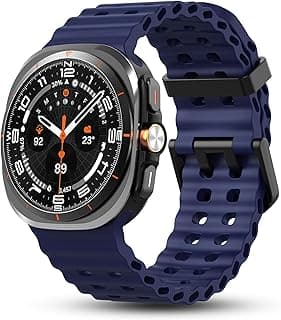 سوار رياضي متوافق مع ساعة سامسونج Galaxy Watch Ultra 47mm للنساء والرجال، سوار سيليكون ناعم ومسامي ومقاوم للماء لساعة سامسونج 7 Ultra
