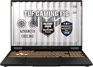 لابتوب ألعاب تاف F16 بمعالج انتل كور i7-14650HX ورام 16GB DDR5 وهارد 512GB SSD وكارت شاشة RTX 5060 سعة 8GB DDR7 وشاشة FHD+ بتردد 144 هرتز وويندوز 11 موديل FX608JMR-RV057W من اسوس