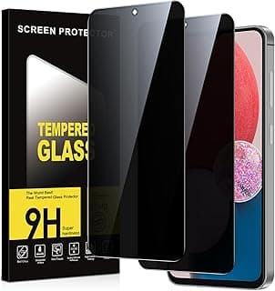 واقي شاشة خصوصية لسامسونج Galaxy A13 4G/5G زجاج مقوى، صلابة 9H مضاد للتجسس، مضاد للخدش، بدون فقاعات، عبوة 2 قطعة