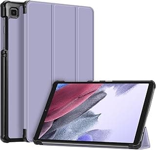 فاينتي حافظة رفيعة لجهاز سامسونج جالكسي تاب A7 لايت 8.7 انش موديل 2021 (SM-T220/T225/T227)، غطاء خلفي صلب خفيف الوزن ورفيع للغاية ثلاثي الطيات، ارجواني فاتح
