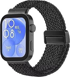 Fekra Sports Nylon Braided Loop Strap for Huawei Fit 4 Pro/Fit 4 | 3 Official Comfortable Bracelet For Huawei Watch Fit3 / Fit4 / Fit4 Pro Strap Bracelet